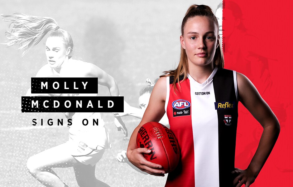 Speedy Stingray Molly McDonald has signed to St Kilda for the AFLW 2020 Season. - St Kilda Saints,AFLW